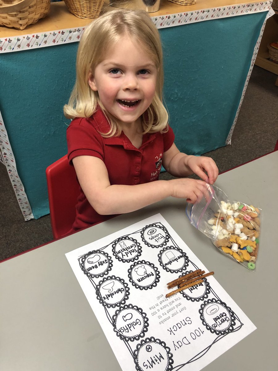 MsKyburz's tweet photo. 100 days brighter! The Explorers loved making the 100th day trail mix. @hsessaints https://t.co/v7te3ZmlP9