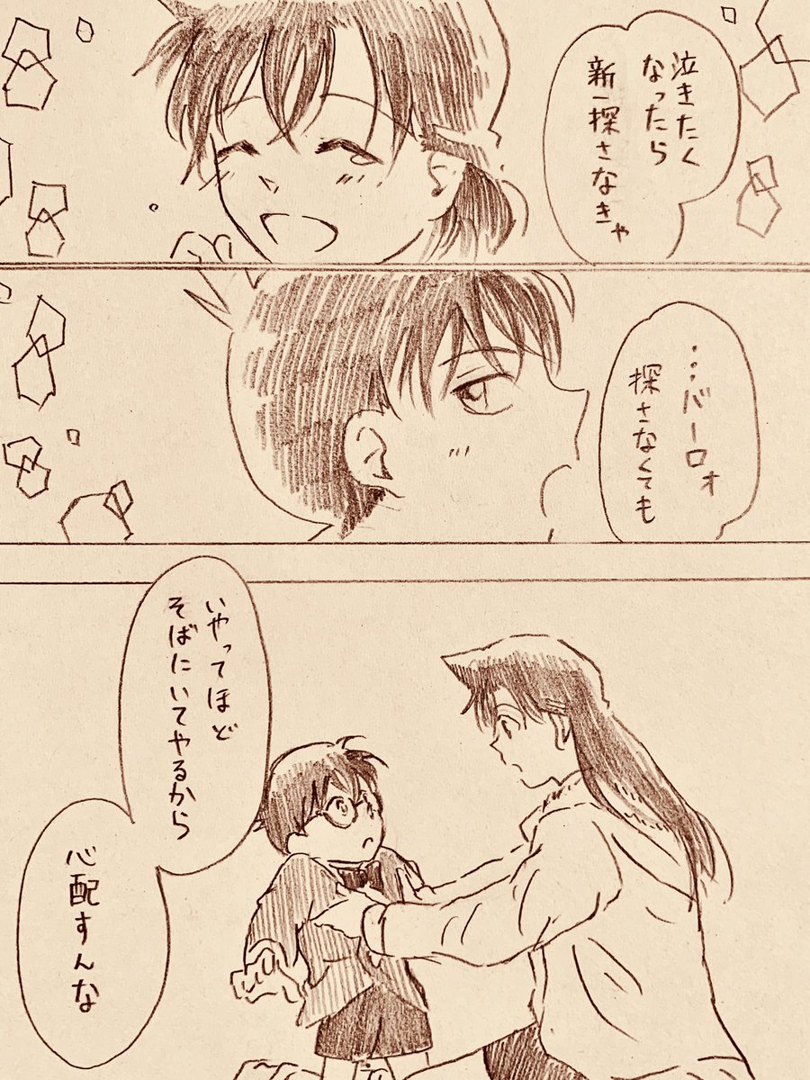 新蘭強化週間これで最後です〜!瞳で改めて互いを想っている新蘭を見ることができました。二人を好きでよかったな。大変幸せでした…ありがとうございました。 