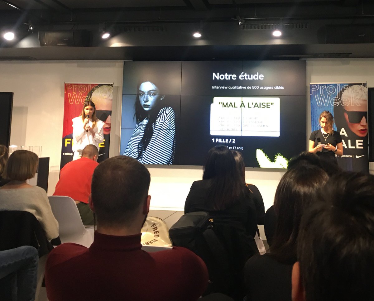 Epitech's tweet image. L’équipe du campus de Nantes a souhaité axer son projet sur le point psychologique de la problématique de @Nike en proposant des vêtements de sport plus adaptés pour accompagner les jeunes filles sportives 
#PW2020 @EpitechNantes @isegmcsna @eartsup