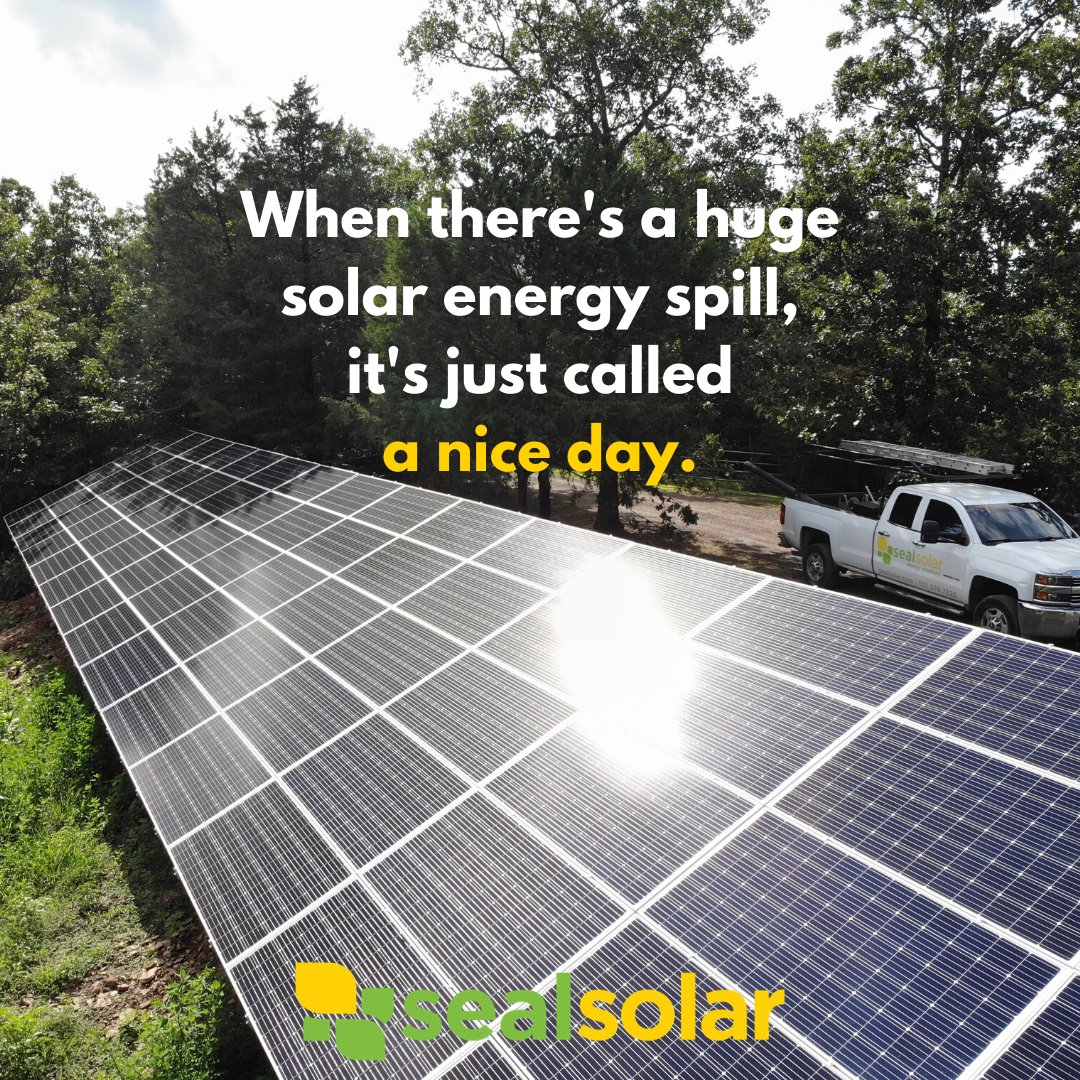 sealsolar's tweet photo. Happy Friday! ☀️
#GoSolar #SolarisforEverybody #ArkansasSolar #CleanEnergy https://t.co/Y51OPPJ8wm
