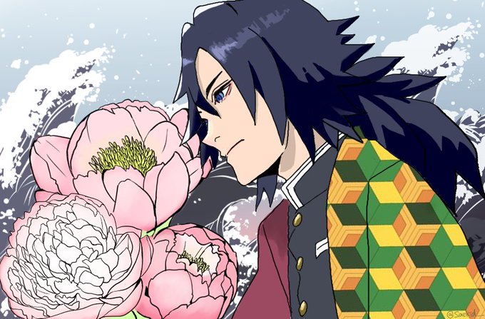 ✨🌸サエキ🌸✨さんがTwitterに投稿した冨岡義勇(鬼滅の刃)のイラスト。