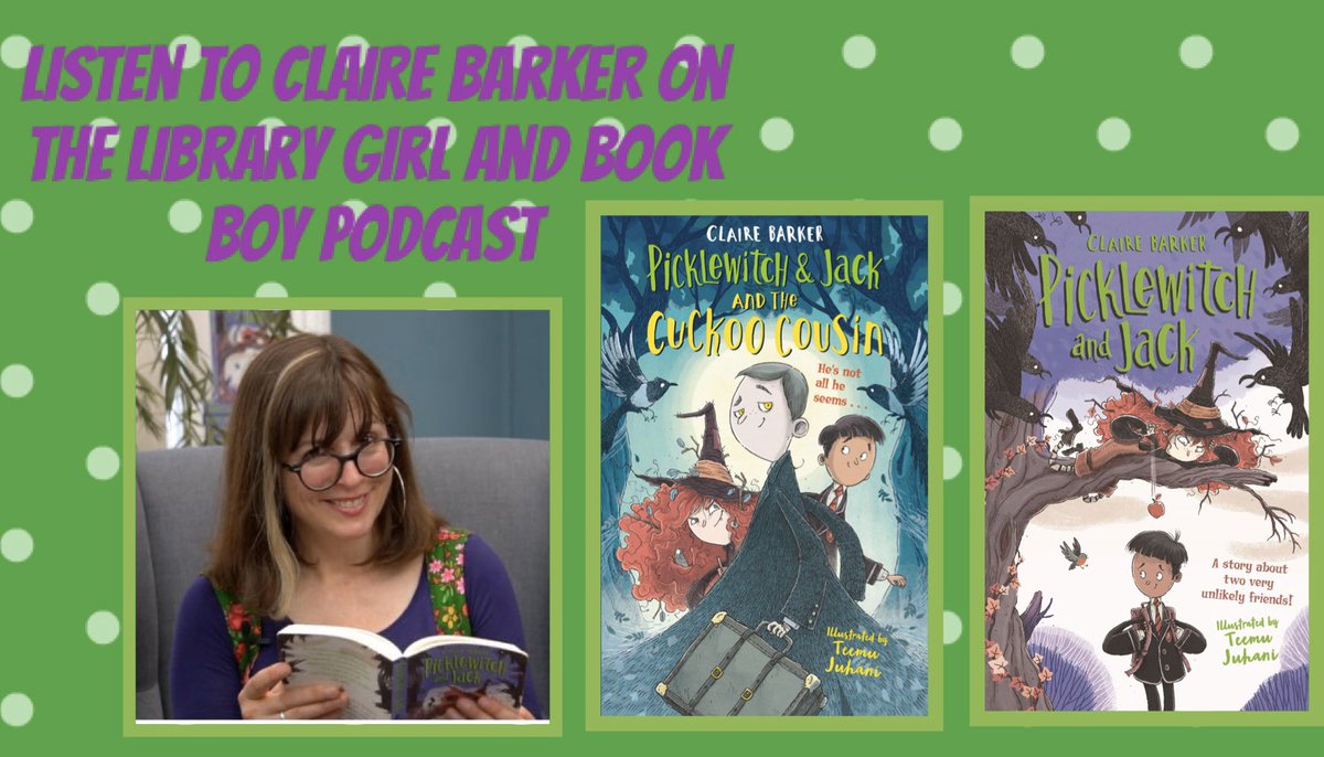 BookSuperhero2's tweet image. There’s now a new episode of the #LibraryGirlAndBookBoy podcast for you all to enjoy! I chat with @clairebarker about plotting, characters and writing rude ditties PLUS pupil reviews of Picklewitch from @SPS_lovetoread @mrjhill8 (see link in tweet below.) #kidlit