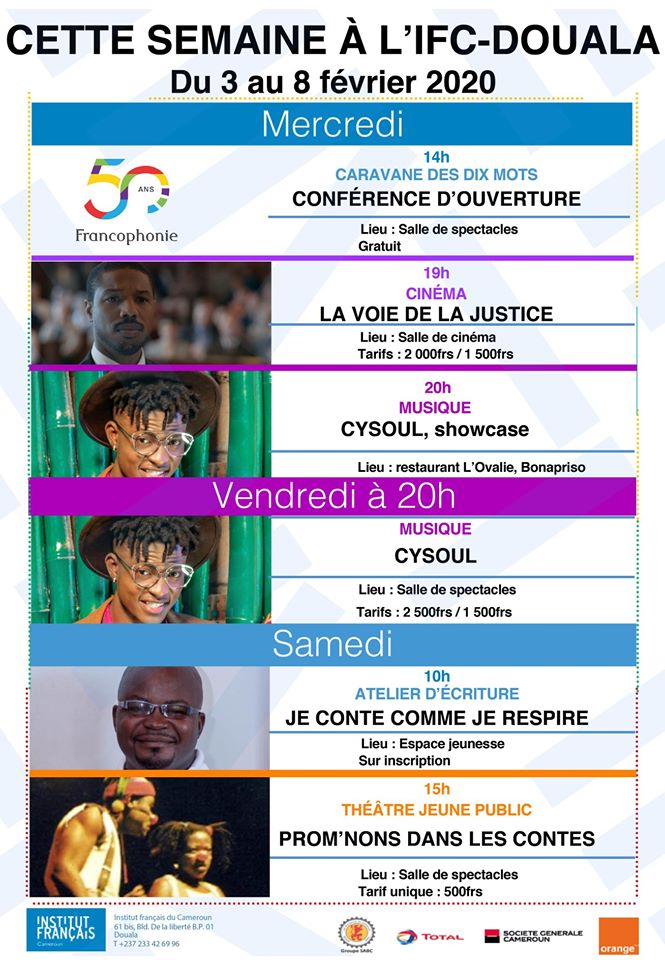 🔘 Autre🚩 Cette Semaine à l'IFC
📅 03.02.2020 au 09.02.2020
👉 IFC de Douala 
#DlaYdeOut #Douala