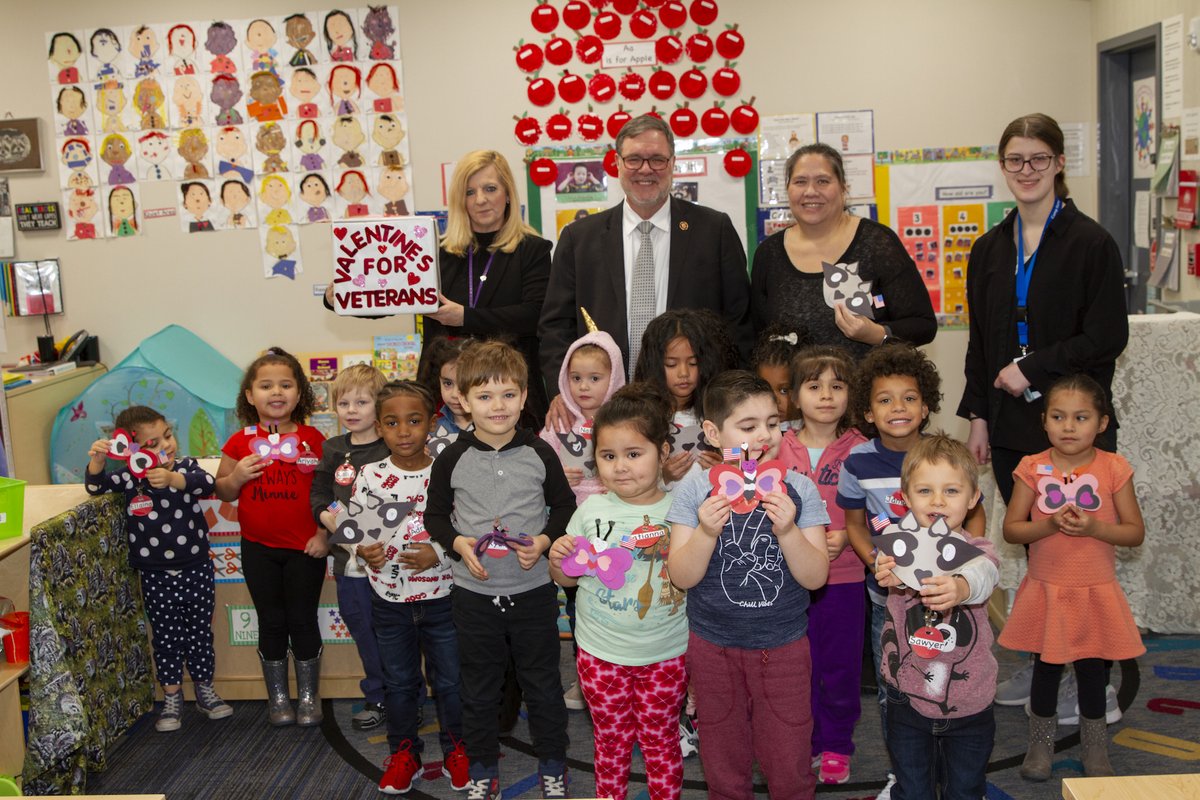 TomSeigel's tweet photo. We were honored to host Congressman Denny Heck this week at Thompson Preschool, Thompson Elementary and Spanaway Middle School. Rep. Heck's Valentines for Veterans program is a great service for our men and women in uniform. Thank you! https://t.co/9zK019yS1d