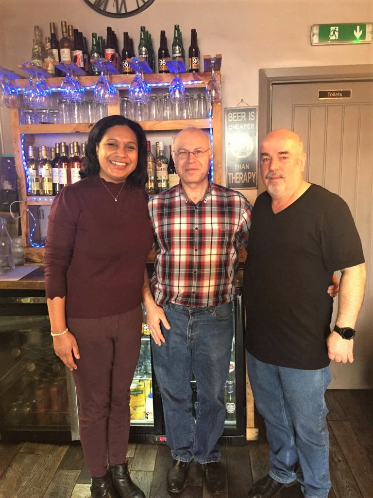 JanetDaby's tweet photo. Enjoyed a delicious Lebanese lunch at Fayrooz on Catford Broadway today. Thank you to the brilliant chef and to Apo Azad for the warm Kurdish hospitality https://t.co/RJFF0WHkRN