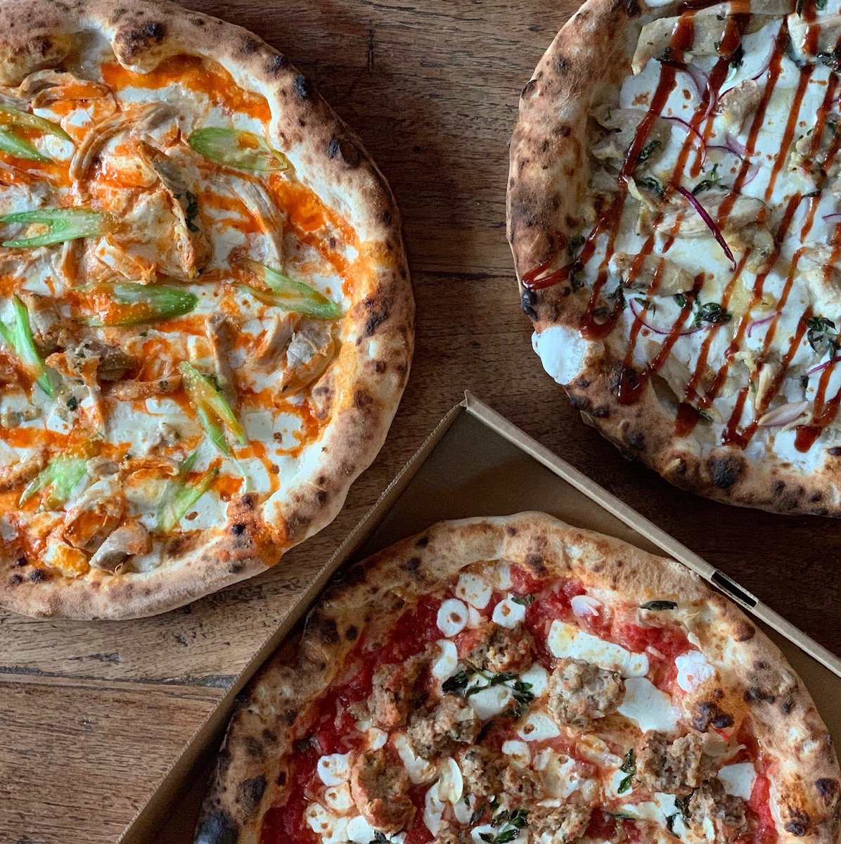 A little rain never hurt anyone. Come by Atlantic Ave &amp; High Street 11-2 for some pizza! 🍕 🍕