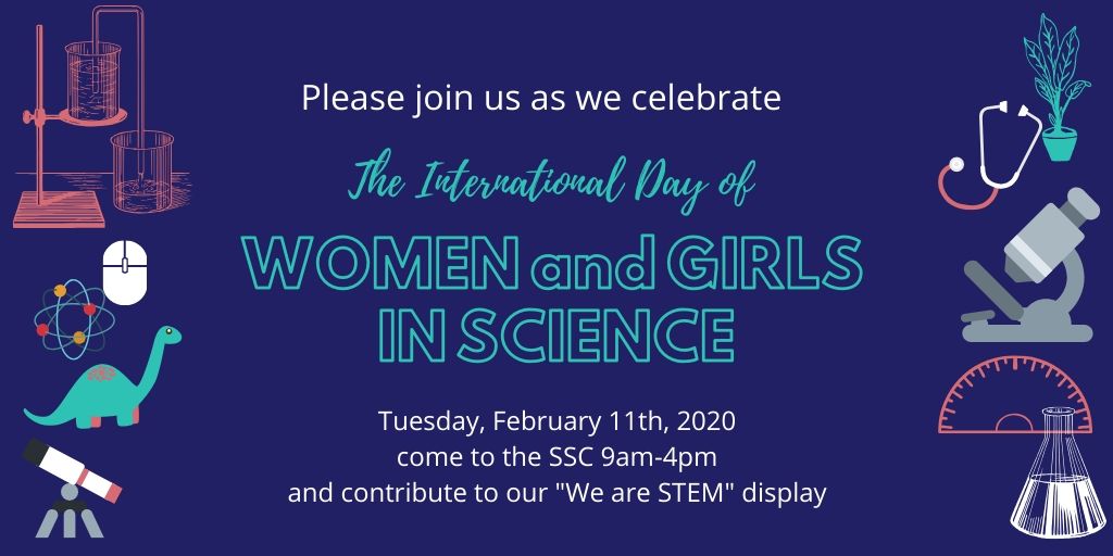 SSC_CSM's tweet photo. Everyone in the UMass Boston community is invited to celebrate #WomenInScience day with us next Tuesday! https://t.co/f6vEGlUonr