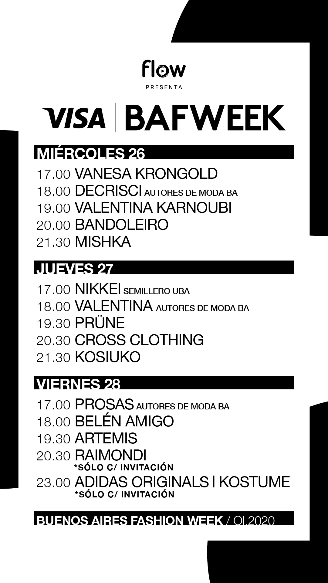 Bafweek invierno online 2020