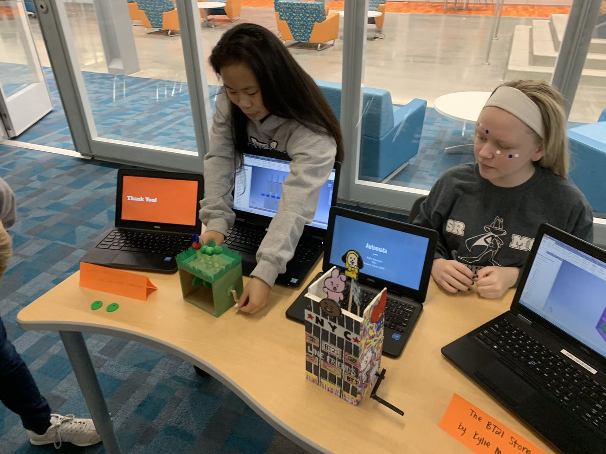mle_val's tweet photo. Students in @Aubmoss1’s Intro to Engineering Design class showcased their Automatas during their Gallery Walk today! 👏🏻 @CCHSCavs https://t.co/eSrdqaUIqc