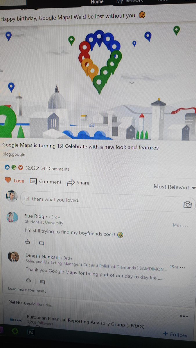 DJTomRog's tweet image. You gotta love the internet... #GoogleMaps #GoogleMaps15 #InternetBanter #LinkedIn