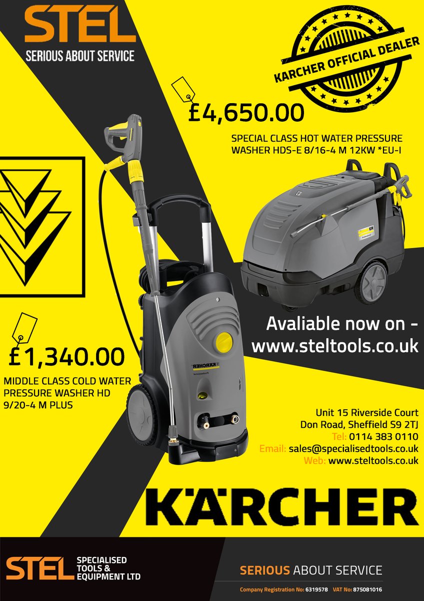 stelltd's tweet photo. Full Karcher Professional Machinery and Spares range available now on https://t.co/BjYv77gkHG https://t.co/RVtu7EA7L7