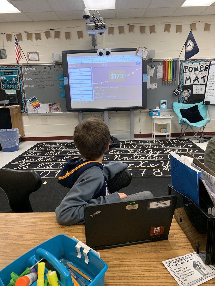 mrshollar's tweet image. Today we played around with #Gimkit!  Wow... so much fun!  Ss enjoyed having some “gaming” fun along with the quiz.  They were able to play as an individual assignment AND then as a class timed quiz.  Can you tell who figured out the strategies to gain more points?