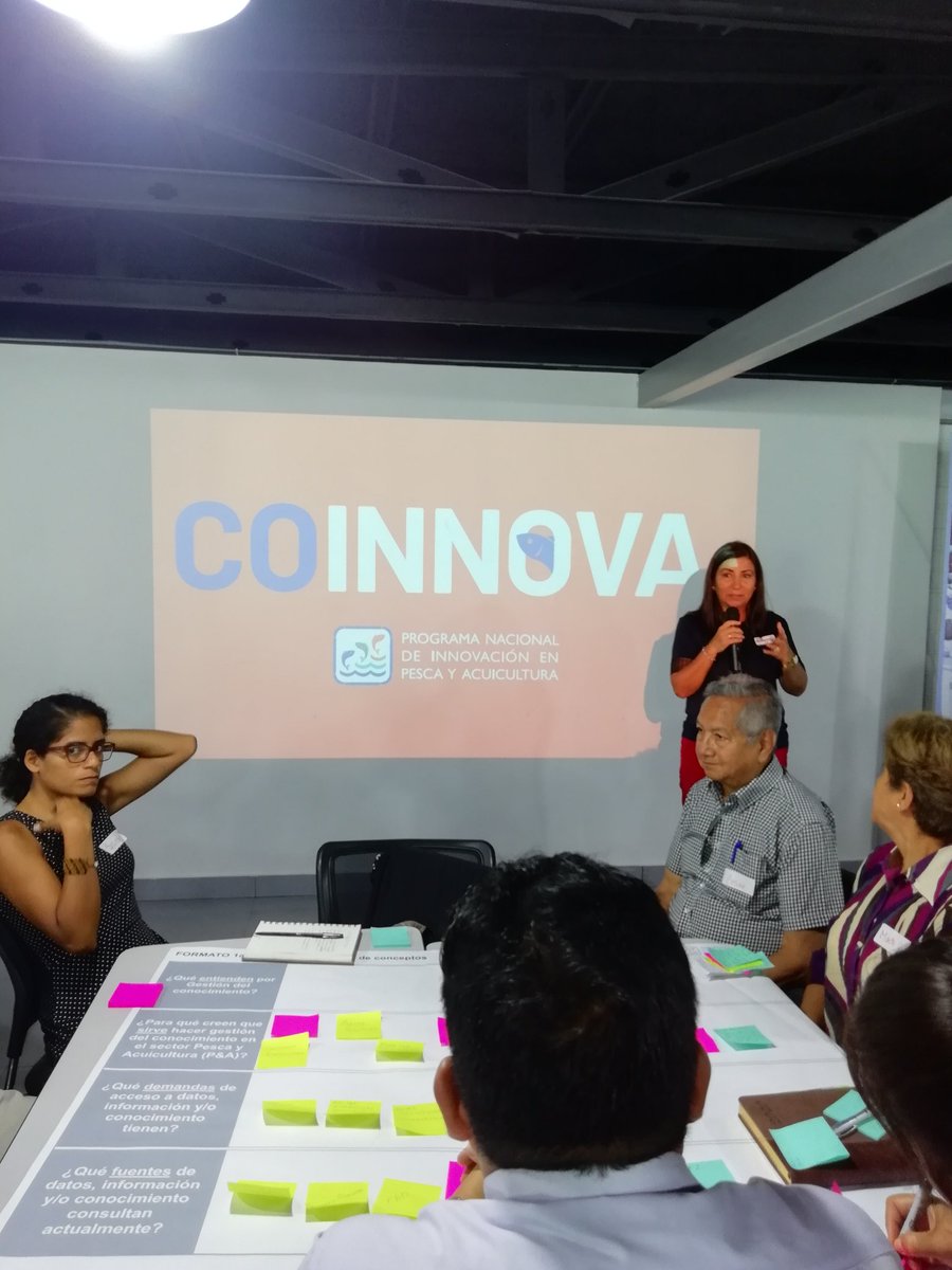 PNIPAPeru's tweet photo. Primer encuentro #Coinnova, impulsado por el #PNIPA para construir colectivamente con los actores del ecosistema de Pesca y Acuicultura una plataforma de gestión del conocimiento para el sector 😍♥️🐠 #sociosporlainnovación #CulturaDeAprendizaje #Pesca #Acuicultura https://t.co/ryYGHAfpAT