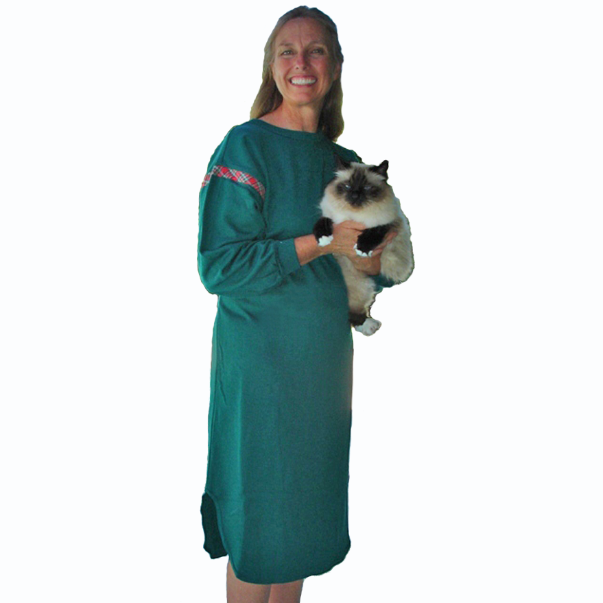 Just can't keep warm?  Snuggle up in our Sweatshirt Nightshirt that is 46 inches long and 15 inches across.  Match it to your favorite nightshirt and enjoy! wittmanntextiles.com/swnisoco.html