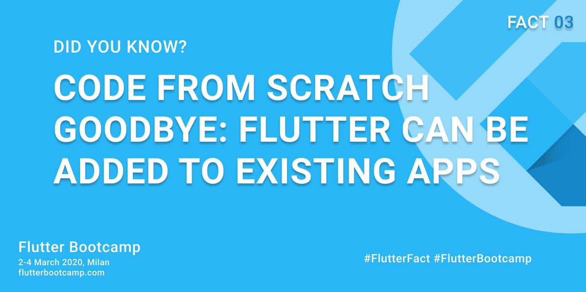 Red_Open_srl's tweet image. Learn #Flutter with us at the @FlutterBootcamp in Milan, 2-4 March 2020
buff.ly/31pmVdm
#flutterfact #flutterdev #google #DigitalTransformation #mobileapps
