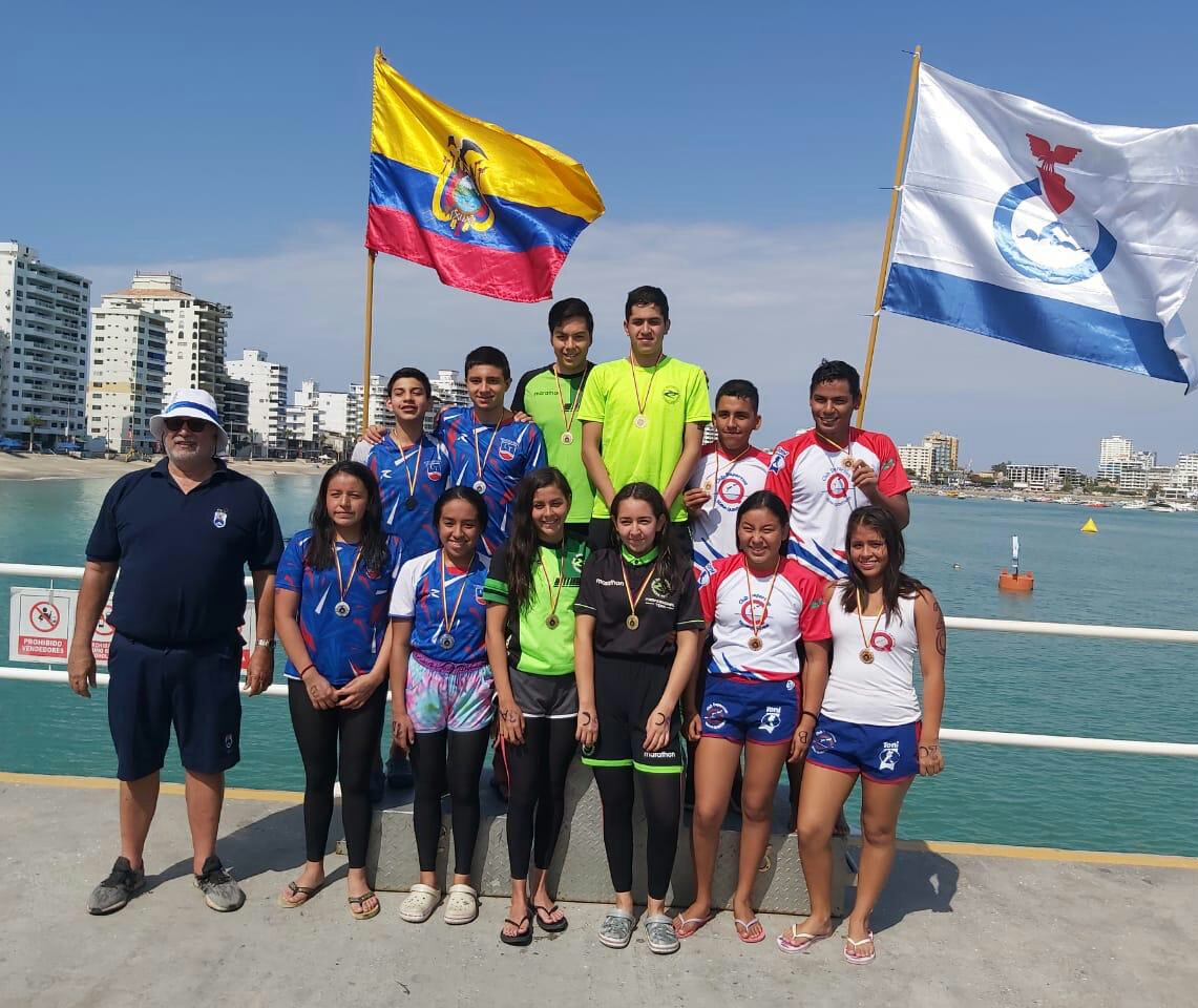 FEDEAZUAY's tweet photo. Los clubes azuayos @hnosenderica y @TomebambaClub logran medalla de 🥇 y 🥈 en el relevo 4x1.250 metros al cierre del Campeonato Nacional de Aguas Abiertas en Salinas.
@FEDEAZUAY
@DeporteEc
✅ #FDACunaDeCampeones
✅ #ElDeporteEsVida
✅ #FedeAzuay2020
🏊‍♀️💪🏊‍♀️💪🏊‍♀️💪🏊‍♀️💪🏊‍♀️💪🏊‍♀️💪🏊‍♀️ https://t.co/pcdoPwHlDk