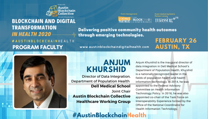 MassingPR's tweet photo. Austin Blockchain Symposium to Address if #Blockchain Tech Can Help Solve #Healthcare’s Data Problems - By Anjum Khurshid, M.D., Ph.D., Director of Data Integration, Department of Population Health,@DellMedSchool https://t.co/bbRBLphBTf 

#populationhealth #austinblockchainhealth https://t.co/Yo6Bk7A9Wy