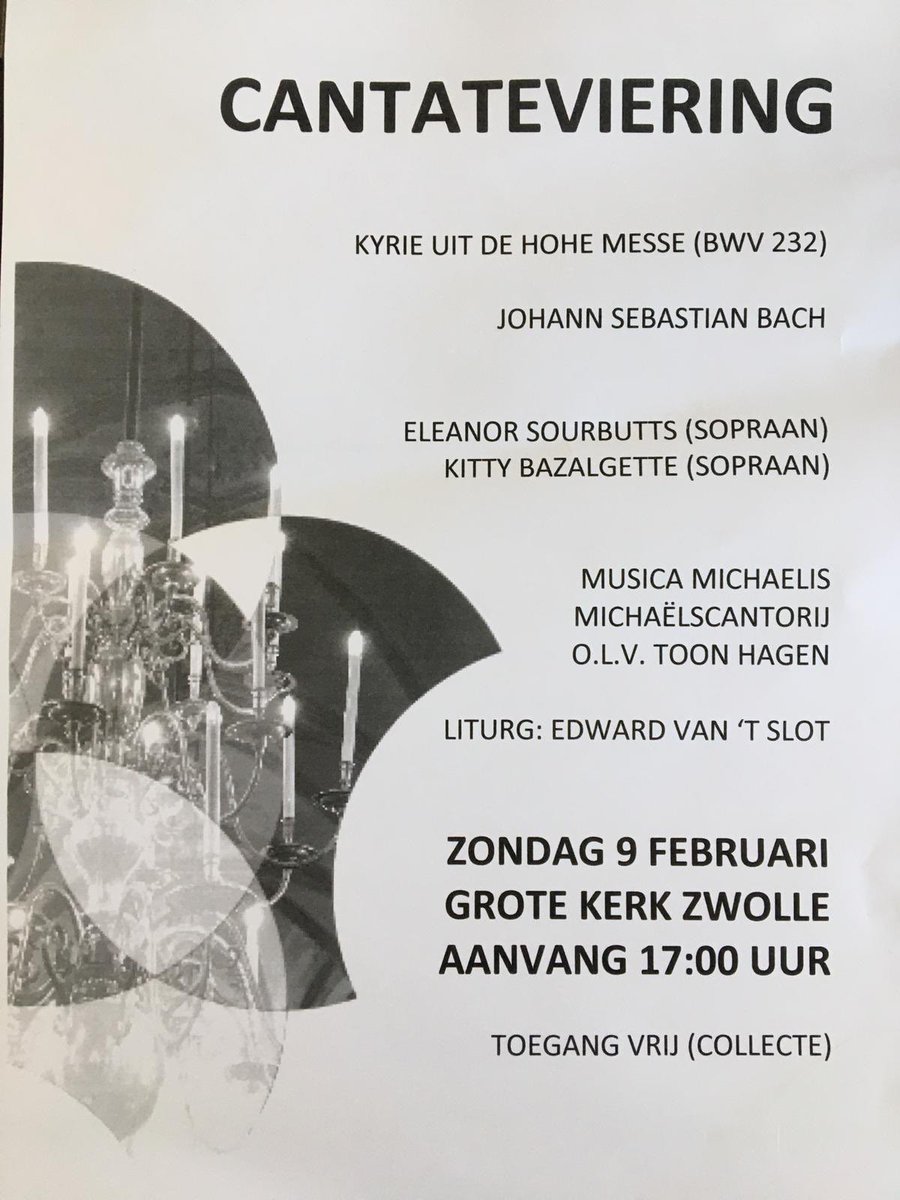 musicamichaelis's tweet photo. Zondag 9 februari 17u Grote Kerk Zwolle https://t.co/YngmiKfIuu