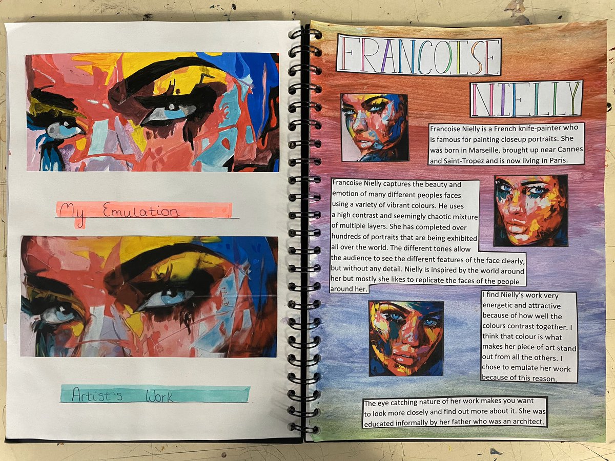 MissBeachgood's tweet photo. Year 10 Artists of the Day! Amazing homework yet again, voted by the students it was a tough one this week. Well done to Kira Beardsmore, Danton Rey and Freya Davis 😀 @ChewValleySch https://t.co/Iz3No4fi2j