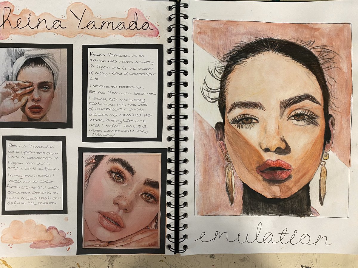 MissBeachgood's tweet photo. Year 10 Artists of the Day! Amazing homework yet again, voted by the students, it was a tough one this week. Well done to Ellie R Rogers, Holly Searle and Becci Eynon 😀 @ChewValleySch https://t.co/jmYhS9q2Qo