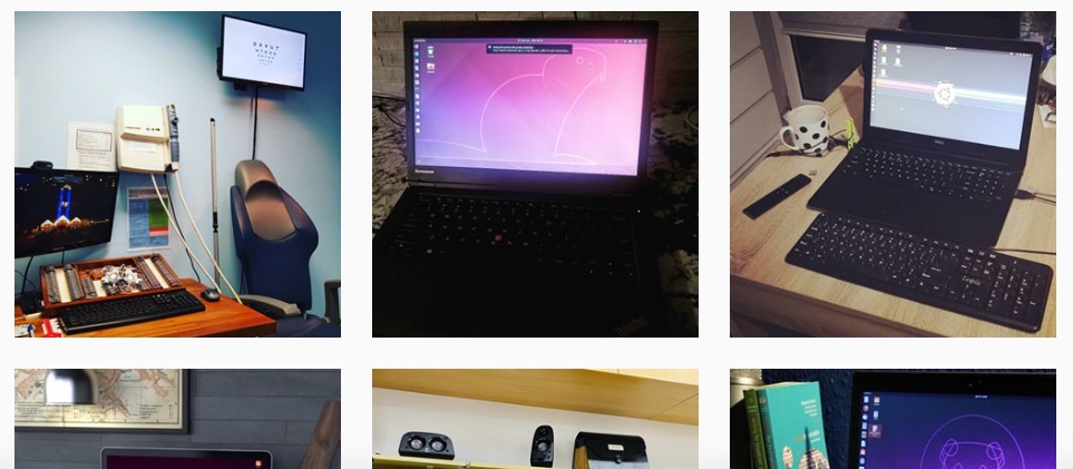 omgubuntu's tweet photo. On Instagram (don't give me evils)? Come take part in our community tag. Just upload a photo of your (rad/awesome/powerful/crazy/modest) @Ubuntu machine and tag it #UbuntuUser! I wanna see yo systems! https://t.co/X9qoJjppvD