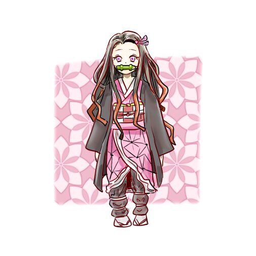 みぞれさんがTwitterに投稿した竈門禰豆子(鬼滅の刃)のイラスト。