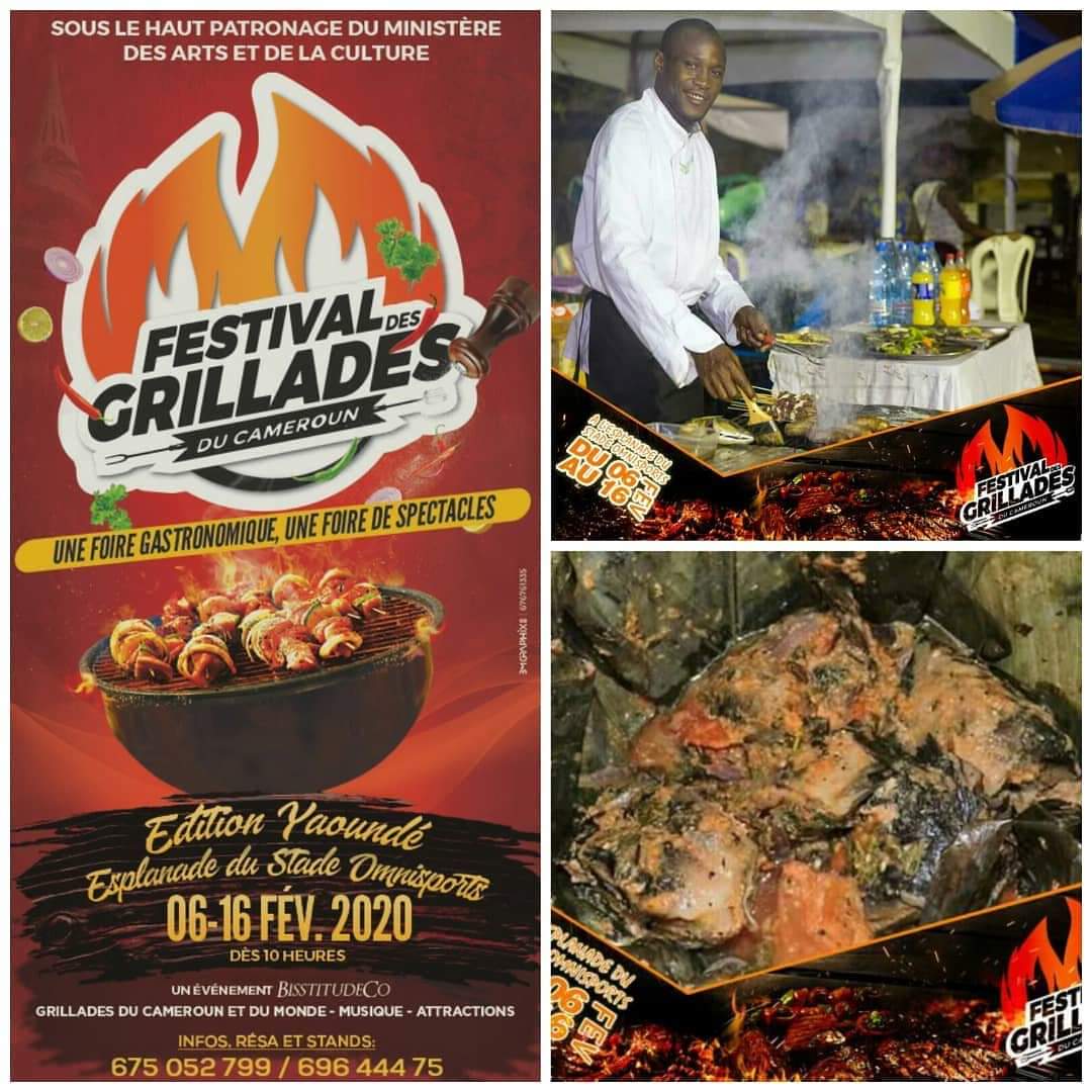 🍗Festival 🚩 Festival des Grillades du Cameroun
📅 06.02.2020 au 16.02.2020
👉 Esplanade - Stade Omnisports
📞675 052 799 
#DlaYdeOut #Yaoundé