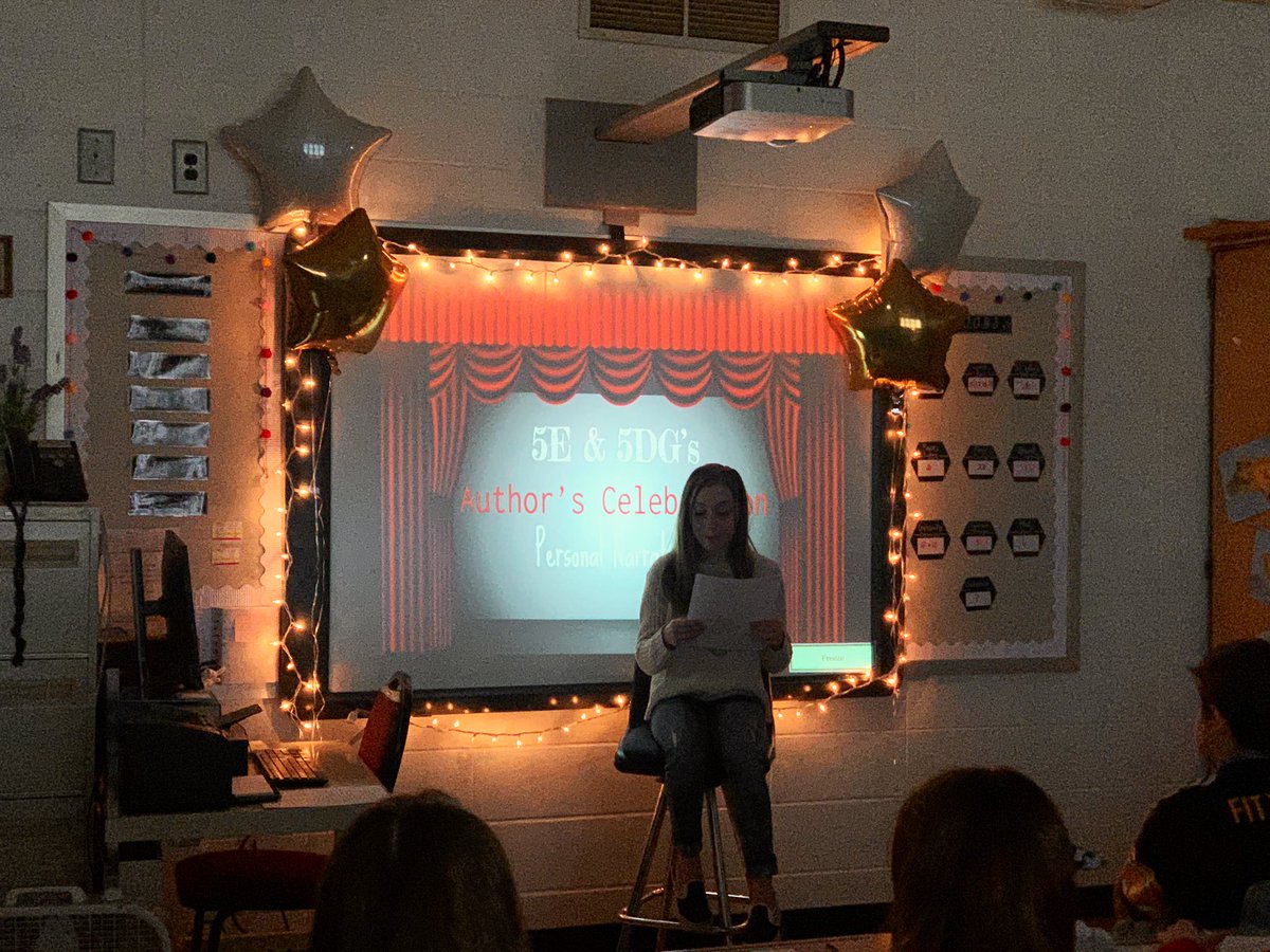 ErnstMPS's tweet photo. Celebrating our amazing authors, while they read their Personal Narratives today! Job well done 5E 🌟 @PrincipalMPES @pauloneilledu https://t.co/5X2Okjaayv