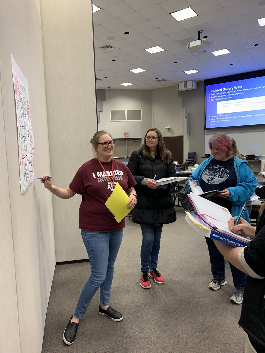 craigjmckinney's tweet photo. Plano teachers share their one-pagers to teach each other about learning-through-writing core strategies at #AVIDLTW training. @AVID4College #PISDLearns #PlanoAVID https://t.co/OlbEbzMuvQ