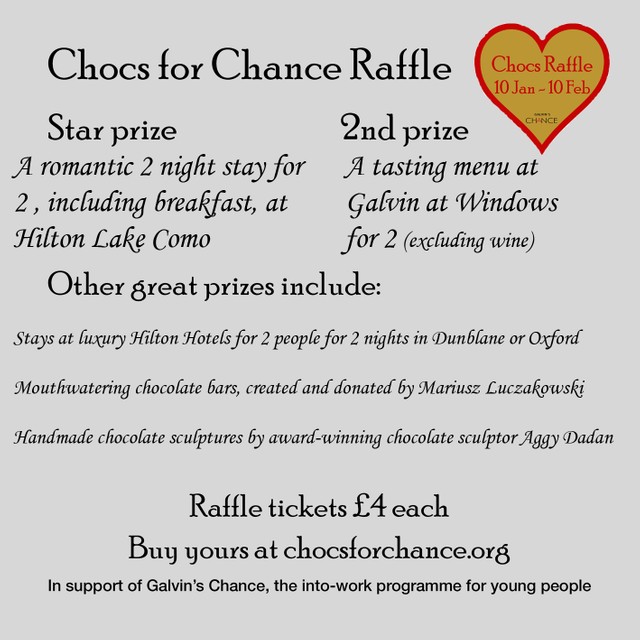 Another reminder of what could be yours, for just £4.⁠
⁠
 But you had better hurry, raffle closes at midnight on the 10th Feb at midnight, so enter whilst you still can to win one of these fantastic prizes and more⁠
⁠
support.dmthomasfoundation.org/event/chocs2020