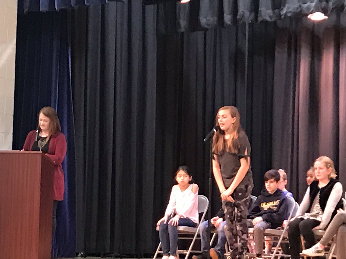 Makayla and Mackenzie did a great job representing our class in the spelling bee.  Congrats to Hudson!