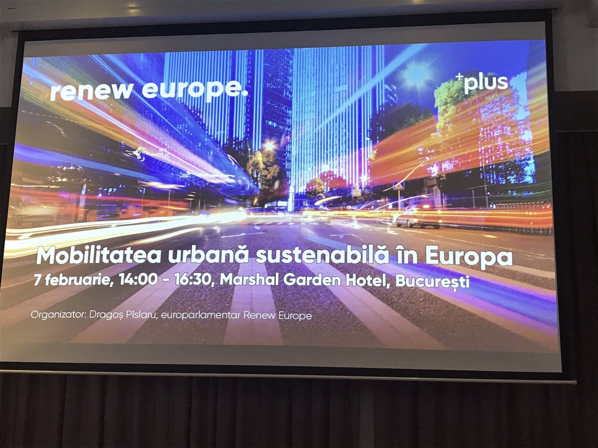 wynmar's tweet image. Sustainable mobility conference organized by USR-Plus MEP @dragospislaru, with deputy mayor @RvanAsten of @GemeenteDenHaag highlighting examples of urban mobility in the #Netherands. @RenewEurope #SmartCities