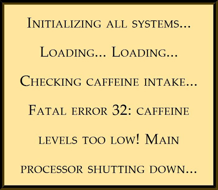 MsFelicia's tweet photo. This is a job for #coffee, and lots of it! 😄

#coffeetime #coffeelover #coffeeholic #forthemister #TGIF #fatalsystemerror https://t.co/DUk3WuG2UI