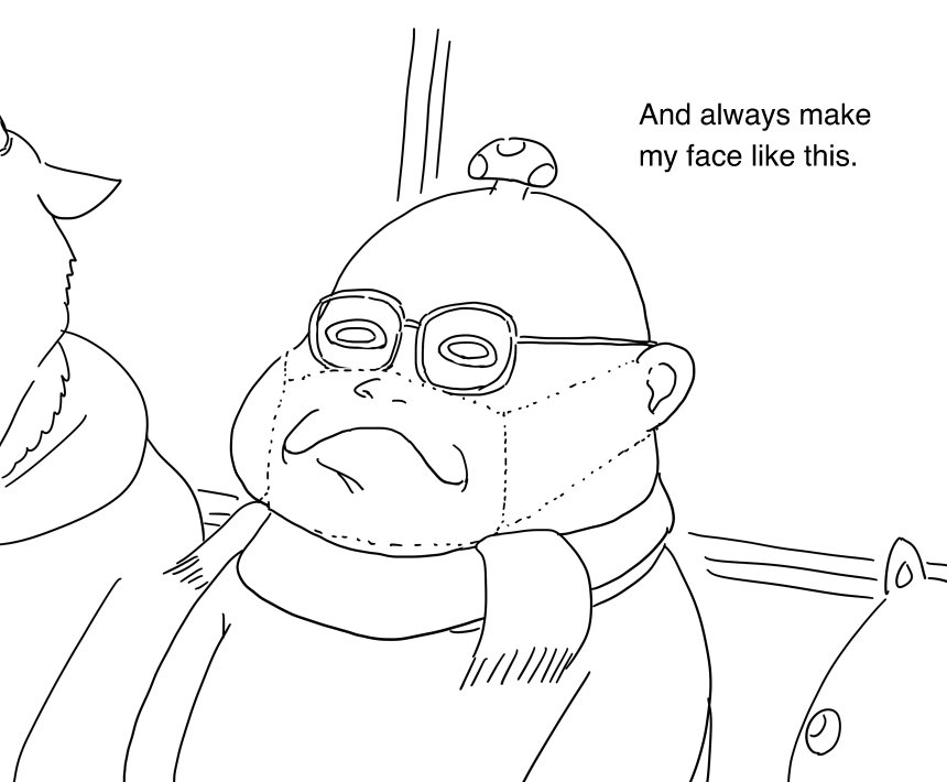 Small things about wearing a mask. 
