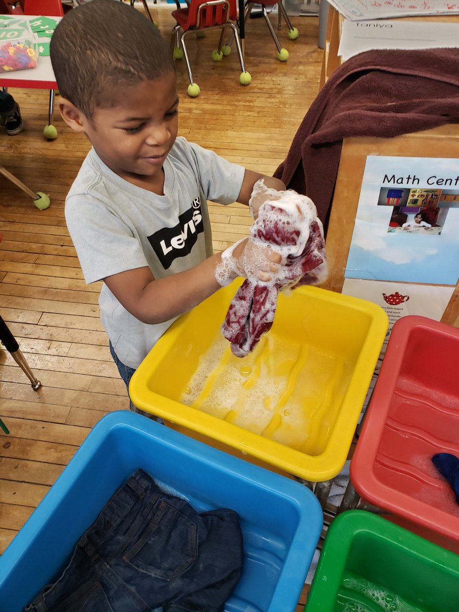 RUSD_3K_4K's tweet photo. @TeachStrategies clothing study is in full effect at @RacineUnified #BEEcenter.   #yearoffirsts Learning through play and hands on experiences is so powerful! https://t.co/o7YeUzn8GI