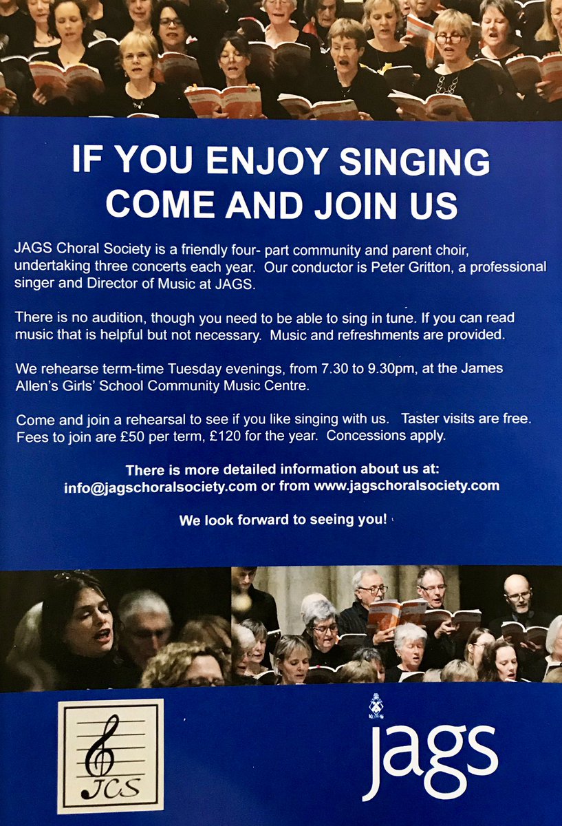 JagsChoralSociety (@jagschoralsoc) on Twitter photo Come and SING!🎶🎶🎶🎶
It’s free! It’s fun! Come and join us all! 
We’re very pleased with the uptake for our Saturday afternoon of Spirituals in the #VWA @JAGSschool <a href="/JAGS_MusicDept/">JAGS Music</a> 
led by our dynamic, friendly conductor <a href="/peter_gritton/">Peter Gritton</a> Come and SING!🎶🎶🎶🎶
It’s free! It’s fun! Come and join us all! 
We’re very pleased with the uptake for our Saturday afternoon of Spirituals in the #VWA @JAGSschool <a href="/JAGS_MusicDept/">JAGS Music</a> 
led by our dynamic, friendly conductor <a href="/peter_gritton/">Peter Gritton</a>