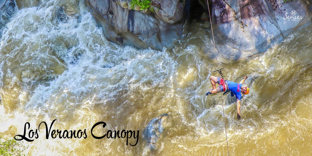 sensesofmexico's tweet photo. Zip through the lush mountains of the Sierra Madre Occidental and above an incredible river! Have fun at @LosVeranosTour #fun #river #ziplining #mountains #sierramadreoccidental #losveranos #losveranoscanopytour #travel #puertovallarta #adventure #bucketlistitems #SensesOfMexico https://t.co/j6ji8r1ThS