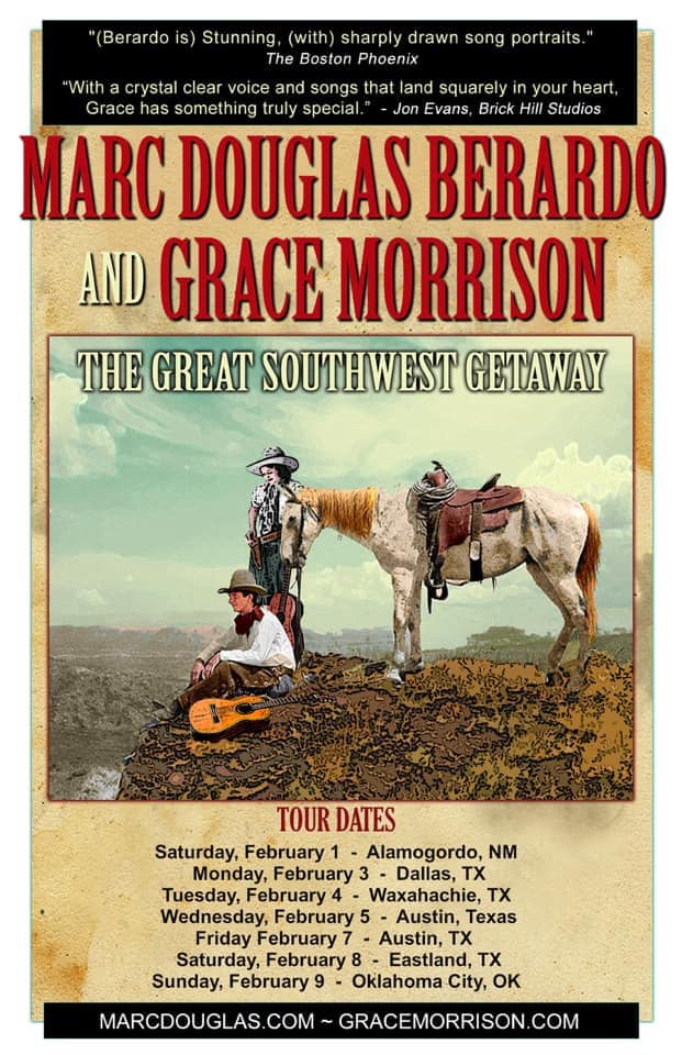 TONIGHT 730 THE TOWNSEND LISTENING ROOM
We welcome two Americana folk singer songwriters Marc Douglas Berardo &amp; Grace Morrison to perform as part of a tour of the southwest U.S. Get here before 7 for happy hour &amp; grab a good seat. Tickets available at thetownsendaustin.com