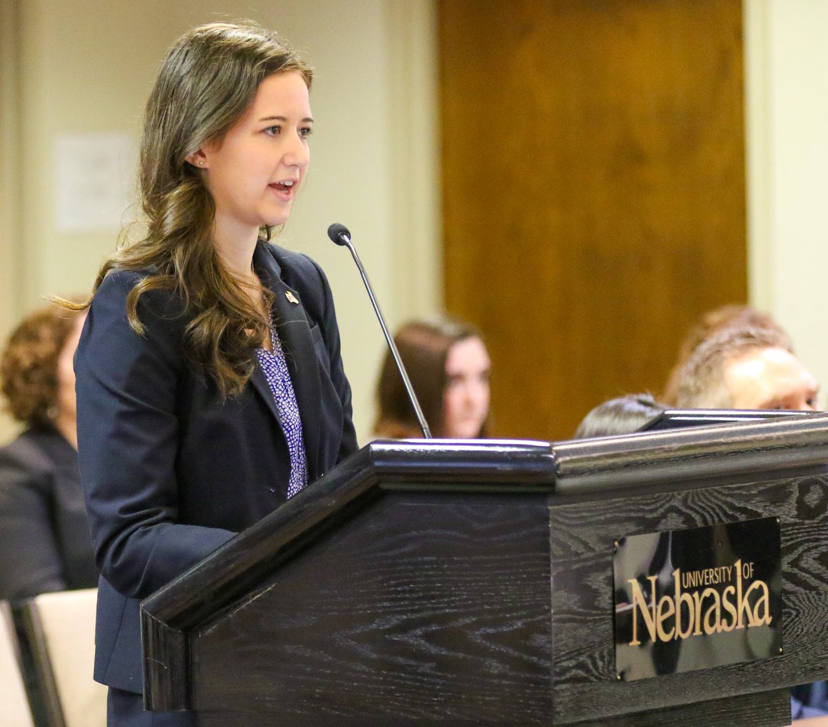 .<a href="/Nicole_Kent6/">Nicole Kent</a> spoke about undergrad research opportunities at #UNK &amp; her experience in the program at today's <a href="/u_nebraska/">University of Nebraska System</a> Board of Regents meeting. She recognized Katie Schultis (<a href="/KatieSchultis/">Katie Schultis, MD</a>), one of 5 students who traveled to Japan last year to present their research.