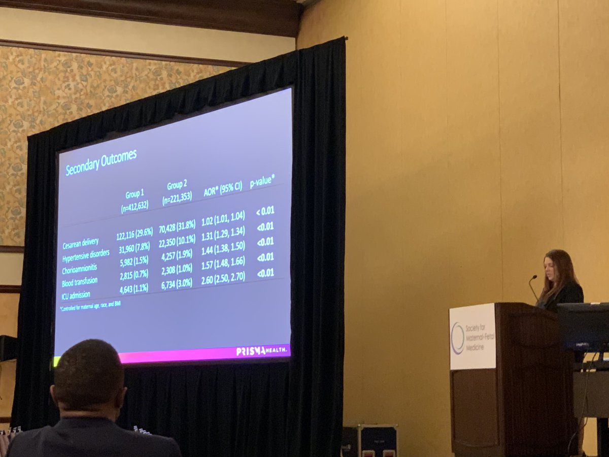 MelissaWongMD's tweet image. Hmm some suggestion of worsening maternal outcomes after implementation of the 39 week rule, but (1) historical time comparison and (2) #propensityscore analyses. So...... I dunno. @MySMFM #smfm20