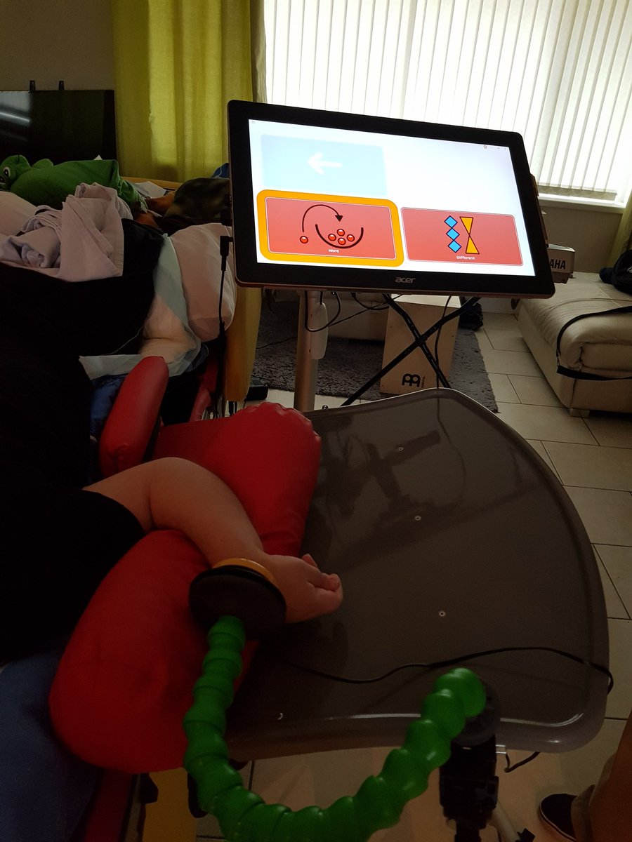 1_forget's tweet photo. #AllWorkAndNoPlay!
Mr S used a #singleswitch via #auditoryscanning to tell us whether he wanted "more" of a particular song or "something different". He also jammed with a live musician demonstrating #turntaking. We finished the session with #sensorystory #WEREGOINGONABEARHUNT https://t.co/VDosI3SIus