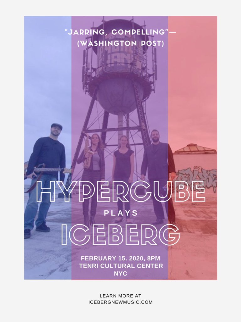 icebergnewmusic's tweet photo. Coming up on February 15th 😍
Do you like wine receptions, talking to composers and performers, and generally having a blast? Say no more: 
https://t.co/p7ffGEolMQ featuring @HYPERCUBEMUSIC 🔥🔥🔥 https://t.co/bmww9iYq9G