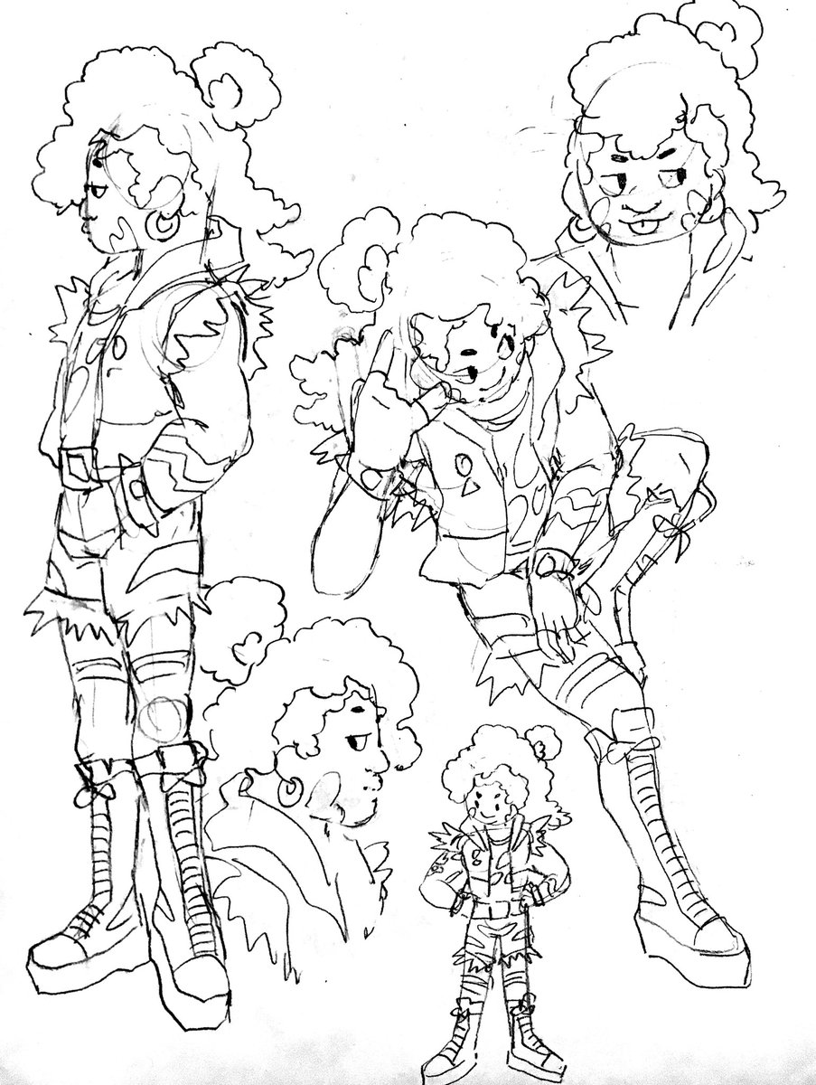 Pokemon Shield Gijinkas(4/6)

Lewis-Toxtricity-He/They-Hasty Nature-Likes to thrash about-Works in sound design for movies, DJs on the side. Is close friends with Eddie

#swsh #pokemongijinka #toxtricity 