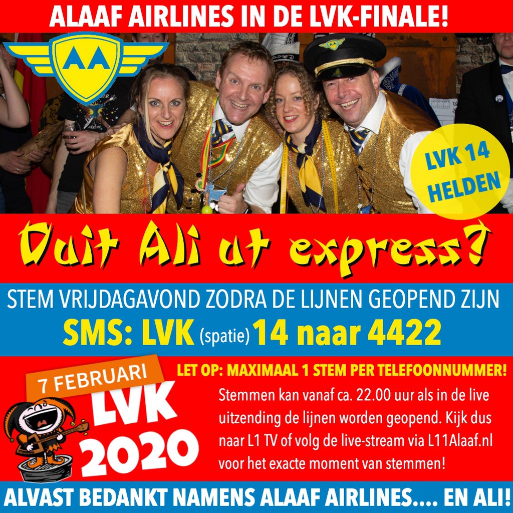 Stem nu! sms LVK 14 naar 4422