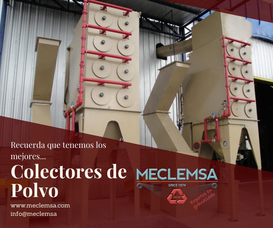 meclemsa's tweet photo. En #MECLEMSA, ofrecemos la mejor variedad de colectores de polvo entre los cuales destacan los de bolsas de sacudido mecánico, filtros de sacudido neumático y los de cartuchos de sacudido neumático. ¡Somos tu mejor opción! https://t.co/Z1PMKSDPhp

www.meclemsa
info@meclemsa.com https://t.co/bBzzpztR3y