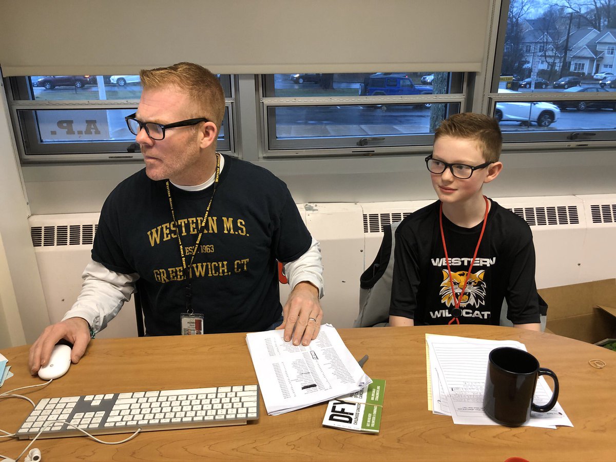 WMSadmin's tweet photo. “Assistant Principal of the day” with one of our great 6th graders! He did an amazing job! He needs to work on his AP “mean face,” but otherwise could fill in for me any day! I guess red hair is a prerequisite for the job. #westsidebestside #redheadsrule https://t.co/nBVlmwopCC