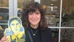 DrexelCNHP's tweet photo. CNHP Dean Laura N. Gitlin, PhD, is traveling with a friend. It's #DrexelFlatFlo. They visited an adult service in Napa Valley. #DrexelNursing is celebrating #YearoftheNurseandMidwife. https://t.co/0iematbmaZ
