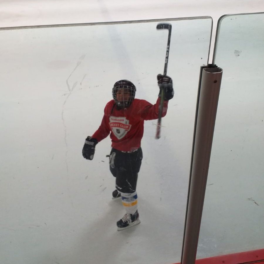 Finally, an update:This weekend, little Yamen - who survived a war, fled his homeland, and was welcomed to Canada with his family- made it on to the ice for the first time in his new equipment.He was having so much fun he didn't want to leave.Not bad, eh?