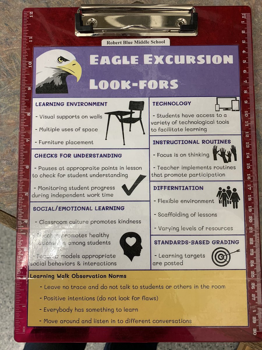 MrsKEverson's tweet photo. Learning Walks (AKA Eagle Excursions) are ready to go at #RBMSeg! Thank you to our #SSCoaching Consortium for sharing the idea, and to our coaches for getting them organized. We’re looking forward to collabative learning, growing stronger for our kids! #iaTLC https://t.co/3RZLCfvzHw