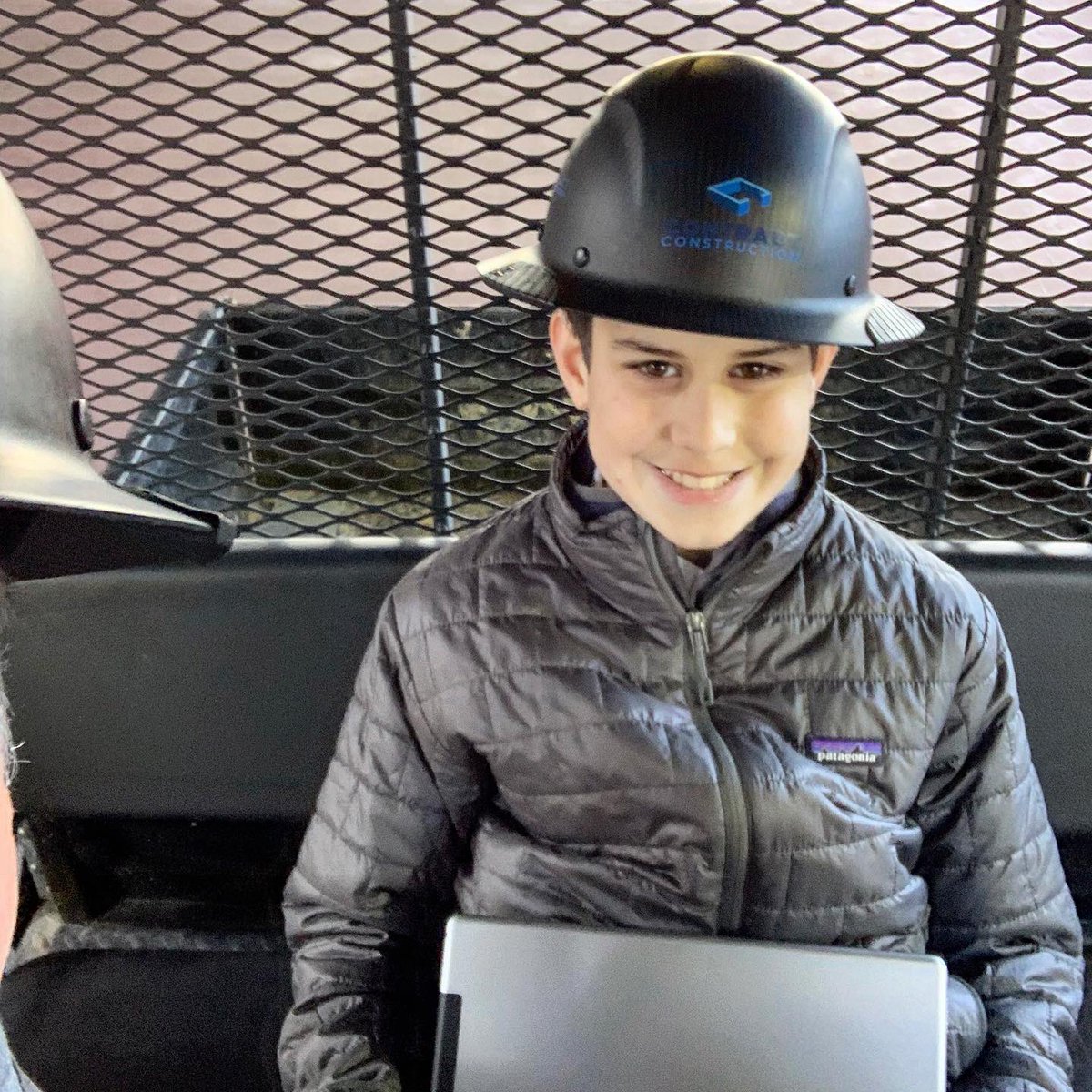 contract1984's tweet photo. It’s just another day at work!  Meet our newest “employees” Kate and Davis Hughes. They are joining dad Greg today at Williams-Brice Stadium for Job Shadowing Day!
#working9to5 #careersinconstruction #jobshadowingday #contractconstruction https://t.co/nOzmmOUJde